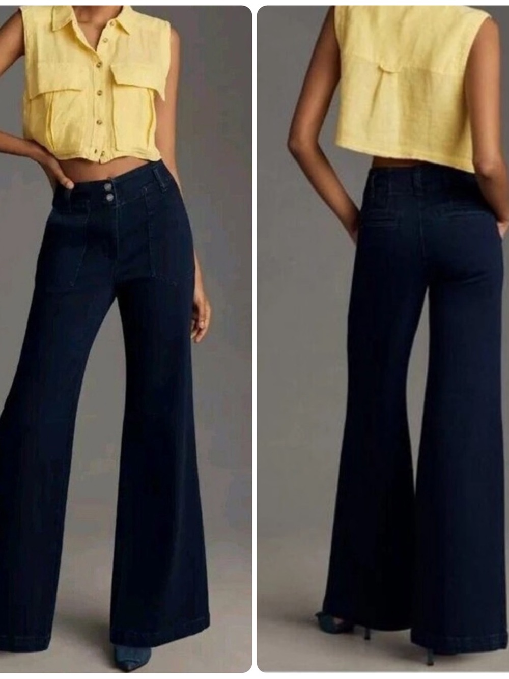 Anthropologie MAEVE The Naomi High-Rise Wide-Leg Jeans